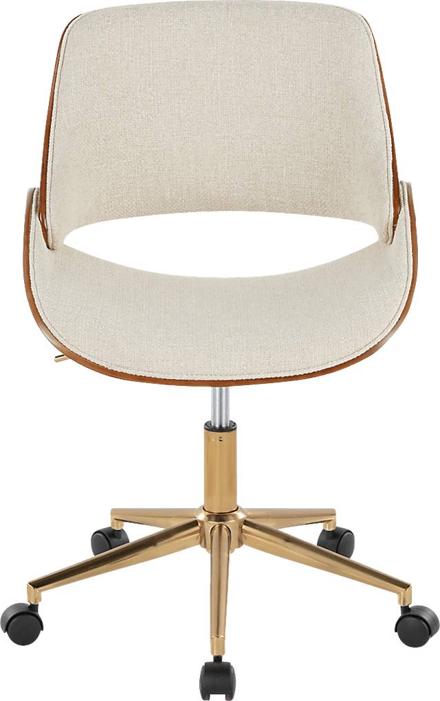 Eilyn II Cream Desk Chair - Thumbnail - Image 5