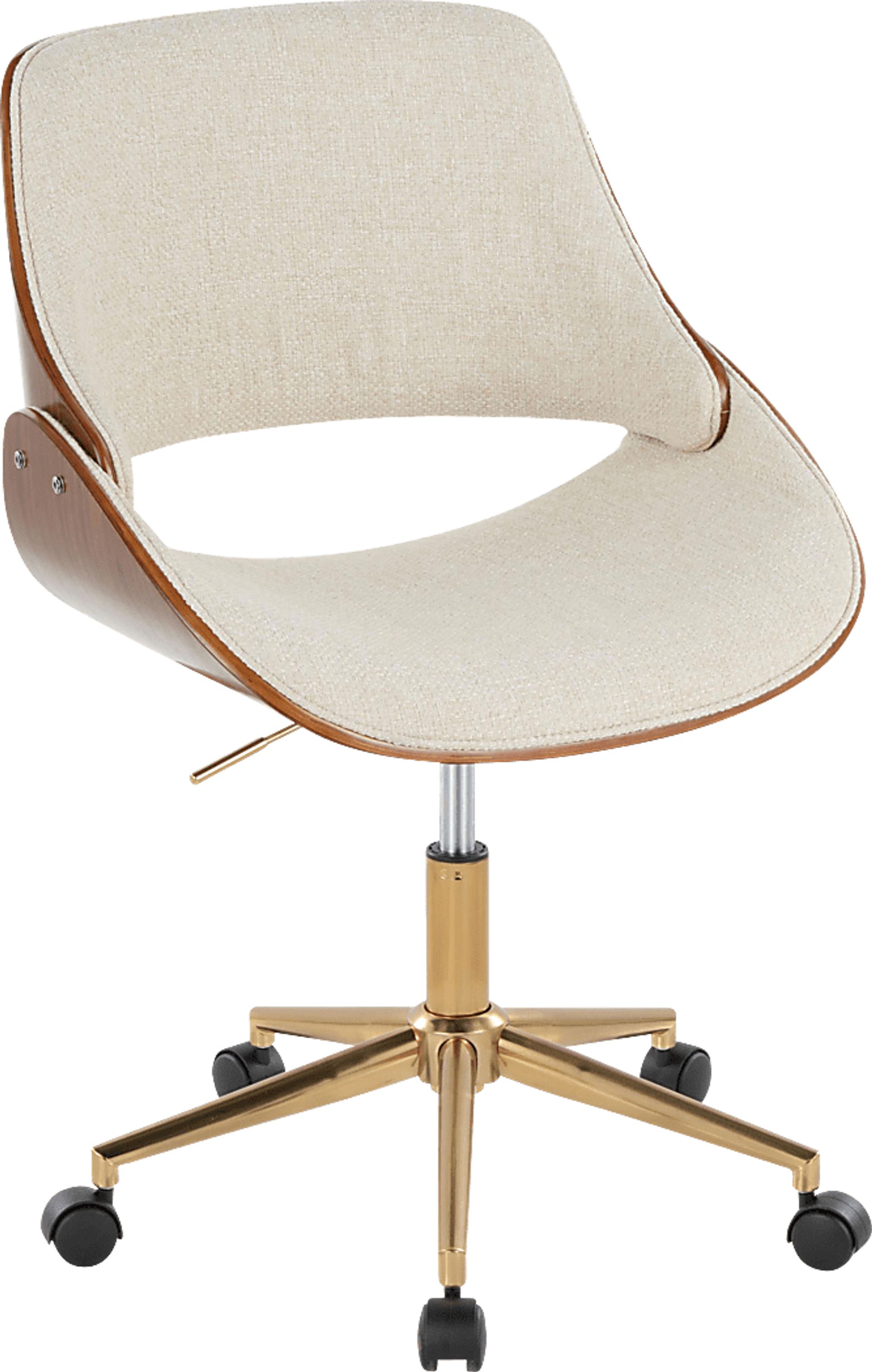 Eilyn II Cream Desk Chair - Image 1