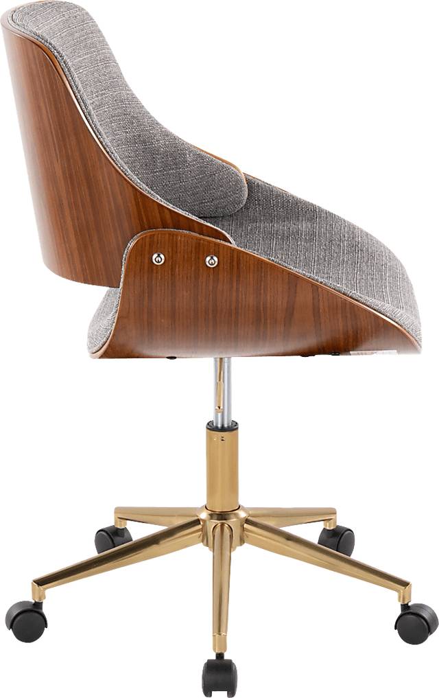 Eilyn II Gray Desk Chair - Thumbnail - Image 5