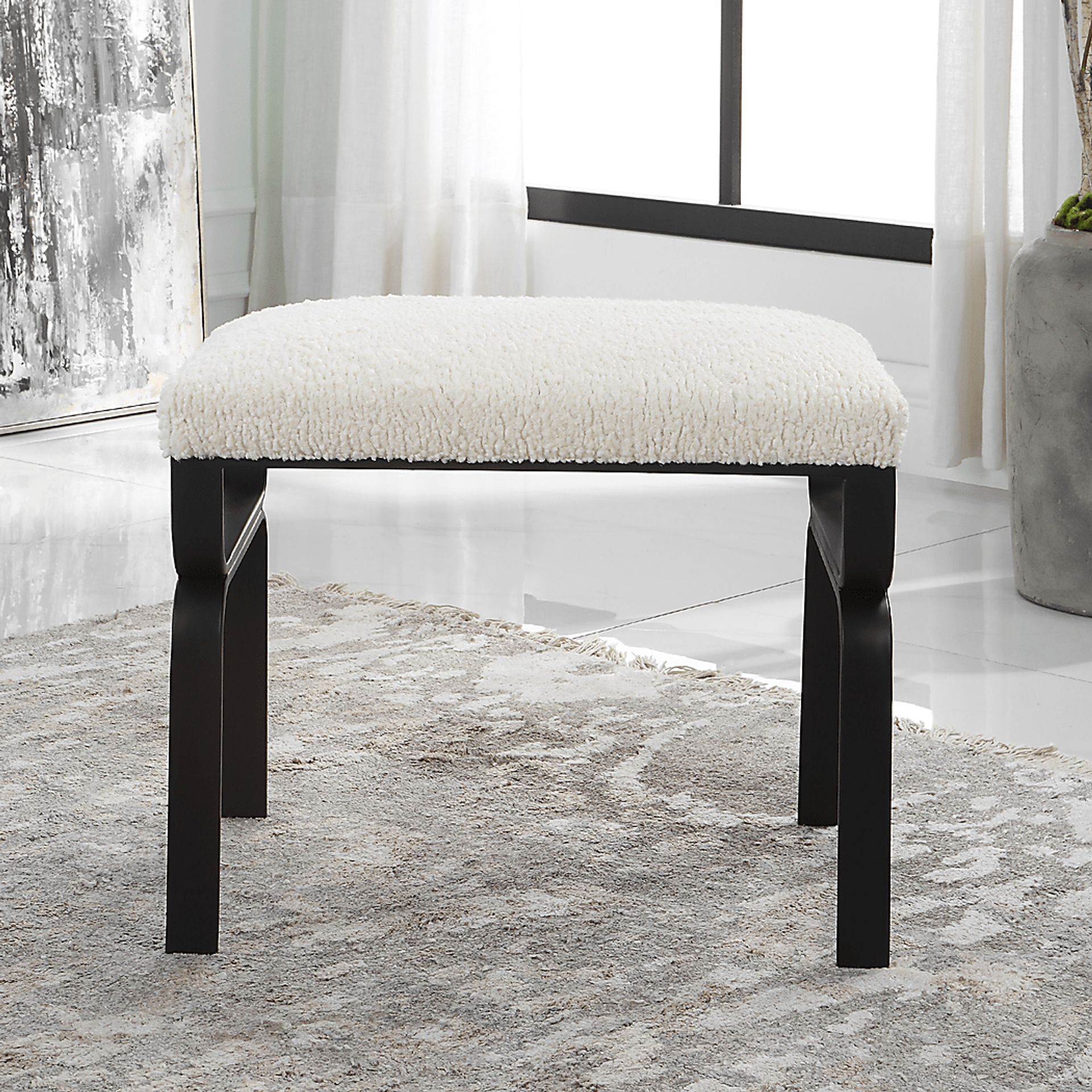 Eimo White Bench - Image 2