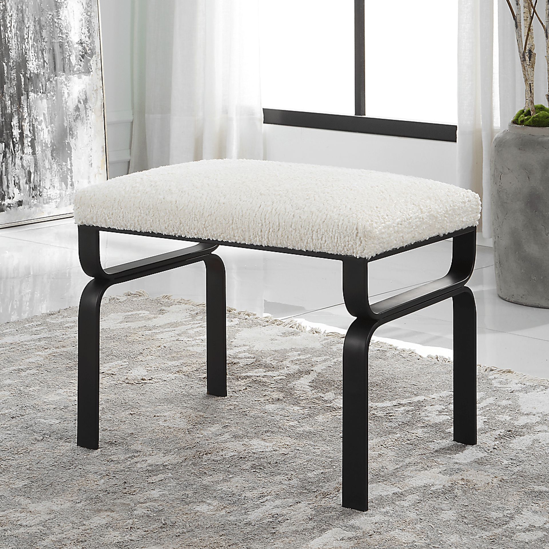 Eimo White Bench - Image 3