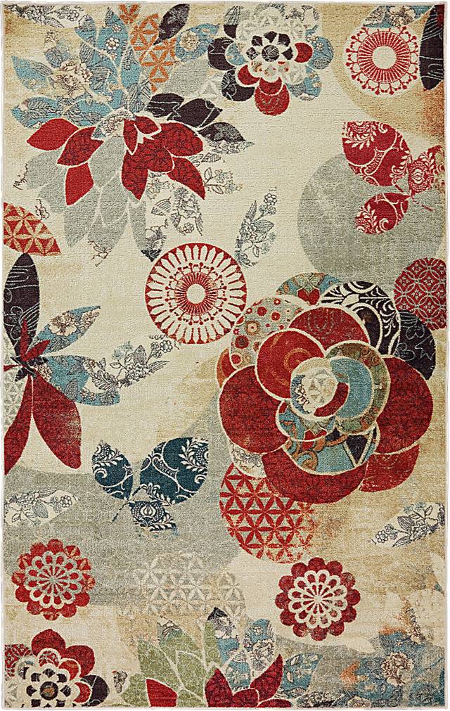 Einsley Ivory 5' x 8' Rug - Thumbnail - Image 1
