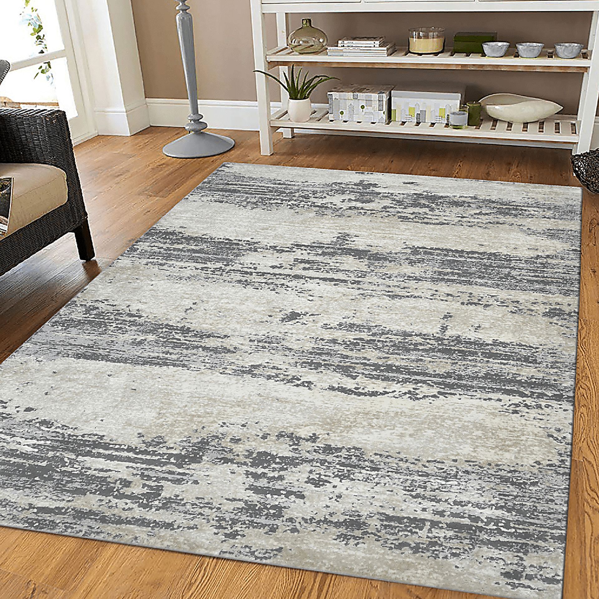 Ekime Gray/Blue 5'3 x 7'9 Rug - Image 2