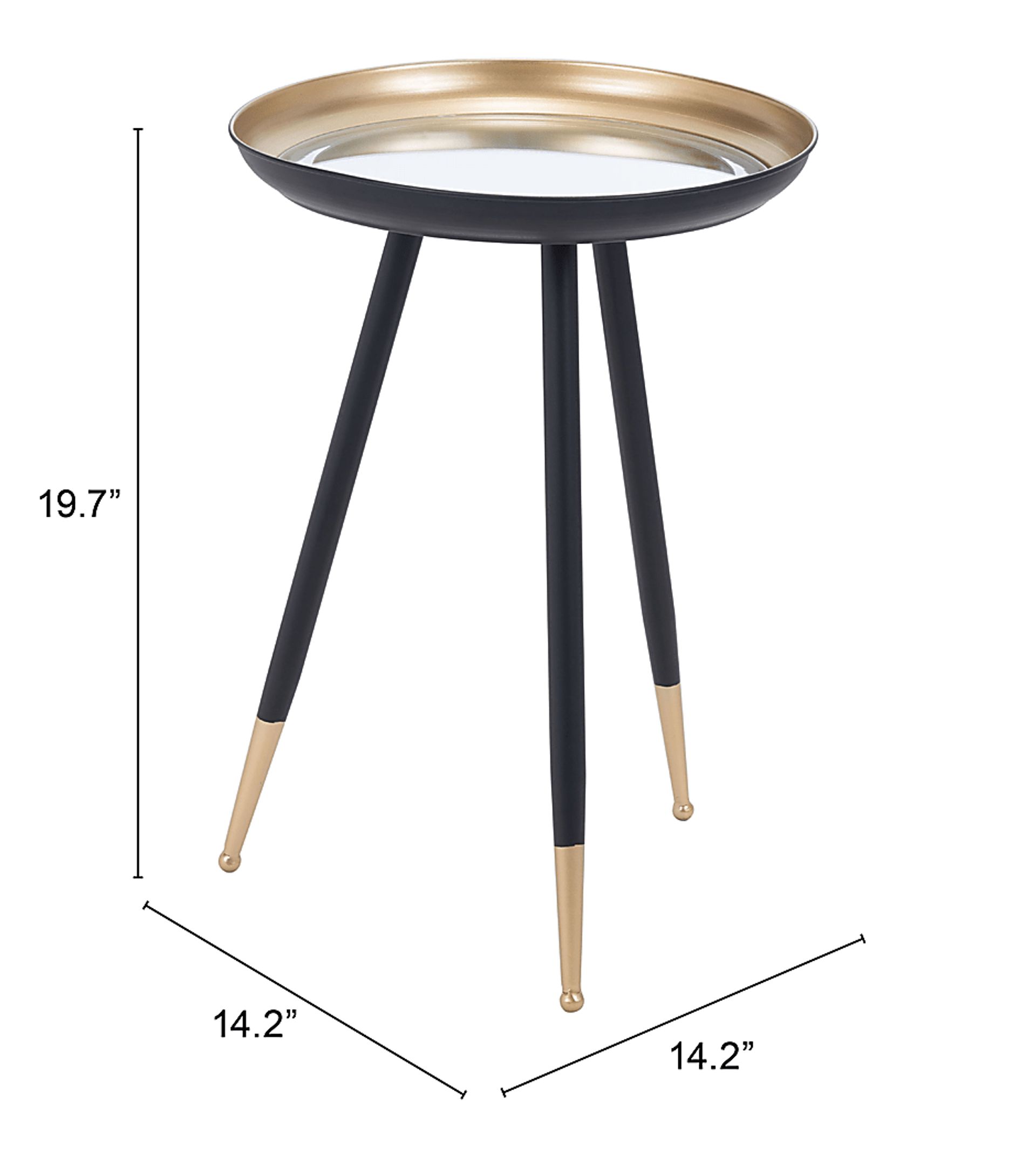 Ekmek Gold Accent Table - Image 7