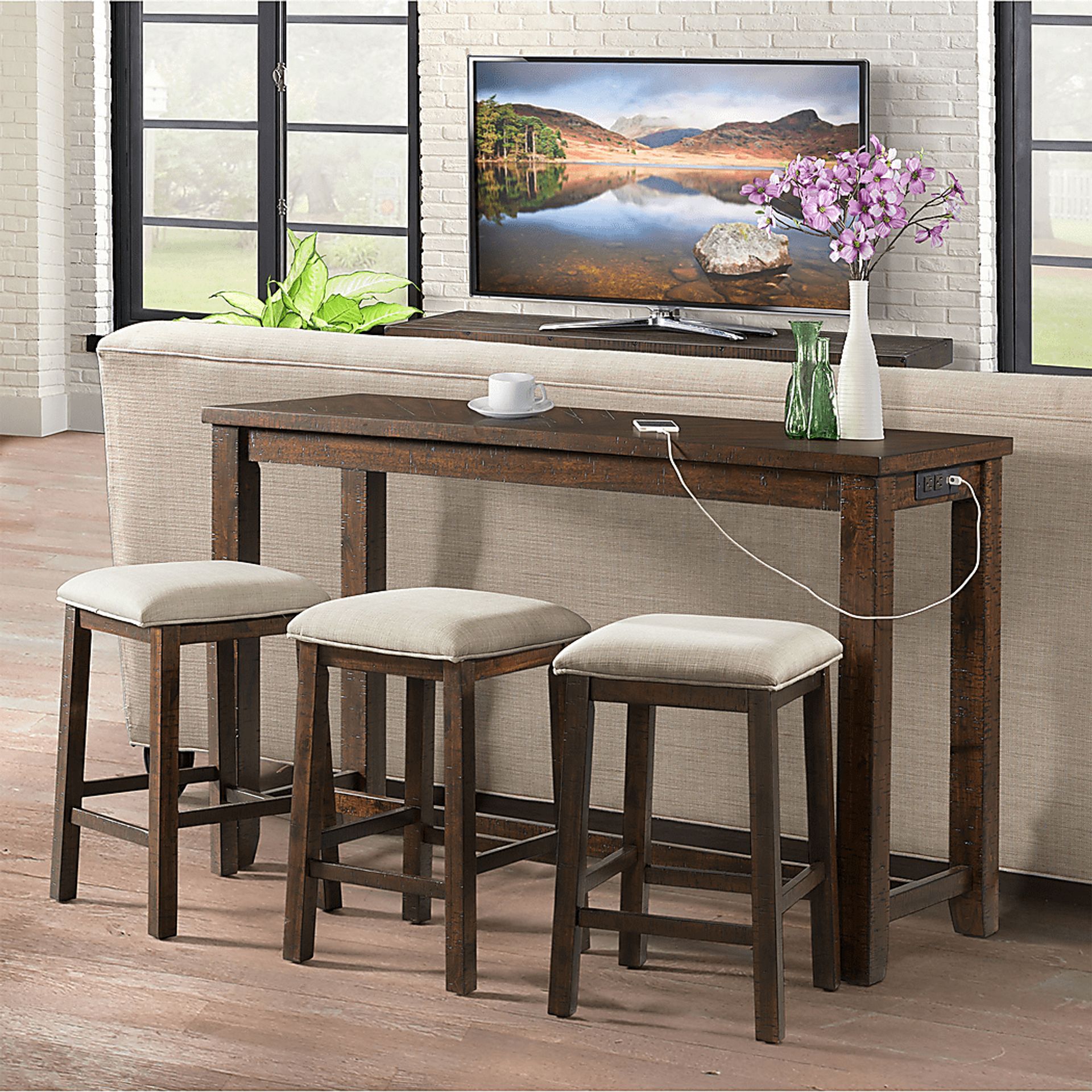Ekolu Brown 4 Pc Dining Table Set - Image 15
