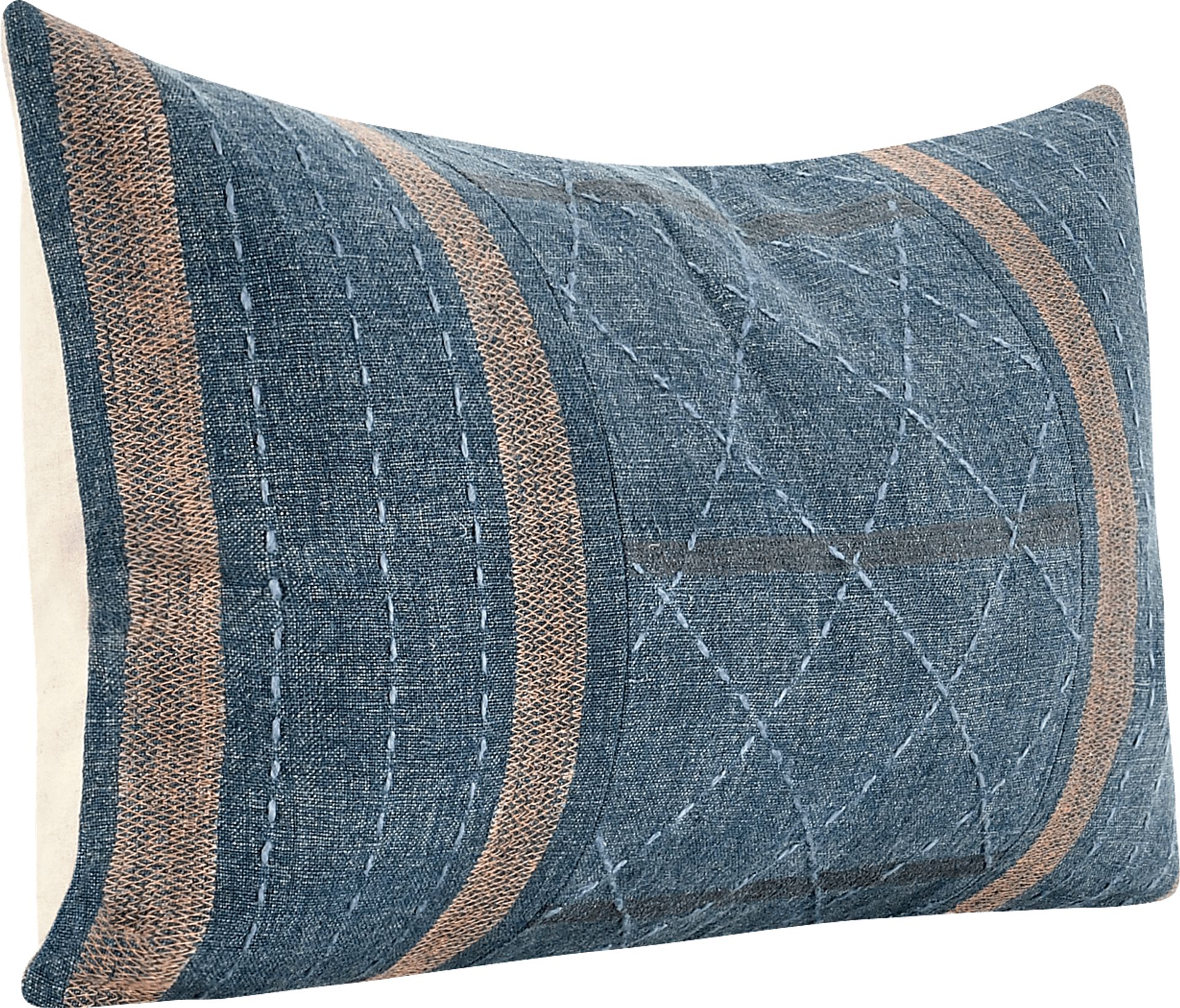 Elaine I Navy Lumbar Pillow - Image 3