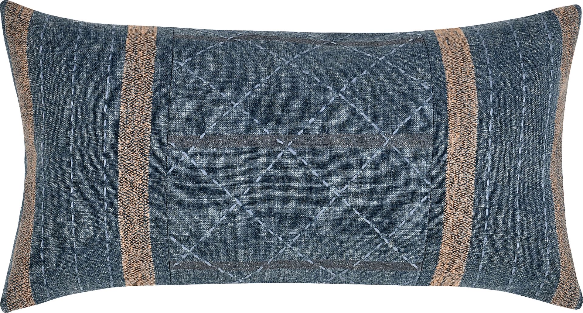 Elaine I Navy Lumbar Pillow - Image 1