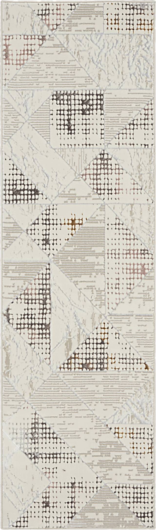 Elakian Ivory/Multi 2'3 x 7'6 Runner Rug - Thumbnail - Image 1