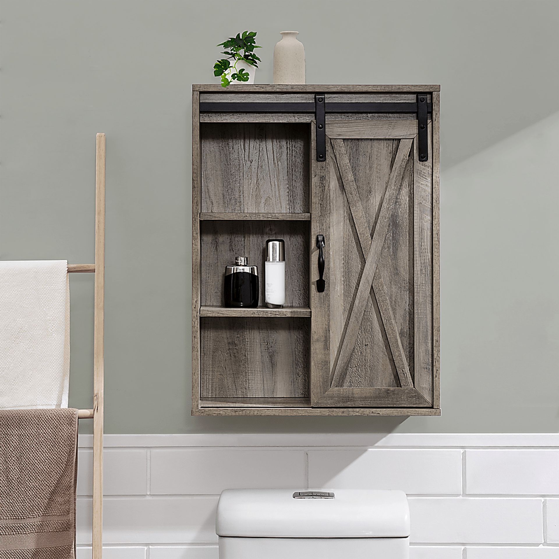 Elanette Gray Wall Cabinet - Image 2