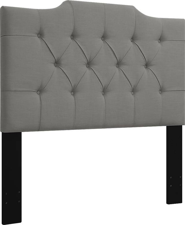 Elani Dove Gray King Upholstered Headboard - Thumbnail - Image 3