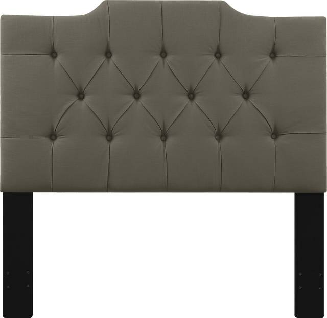 Elani Taupe King Upholstered Headboard - Thumbnail - Image 2