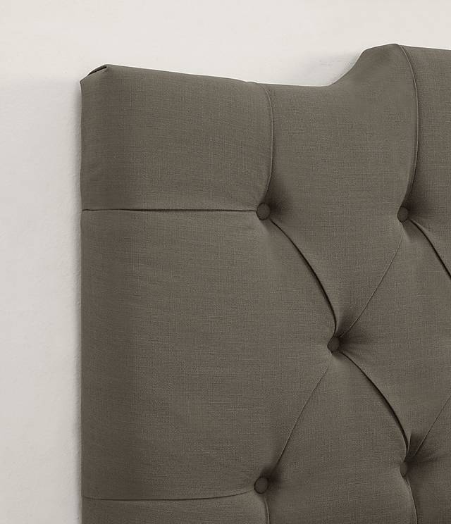 Elani Taupe King Upholstered Headboard - Thumbnail - Image 4