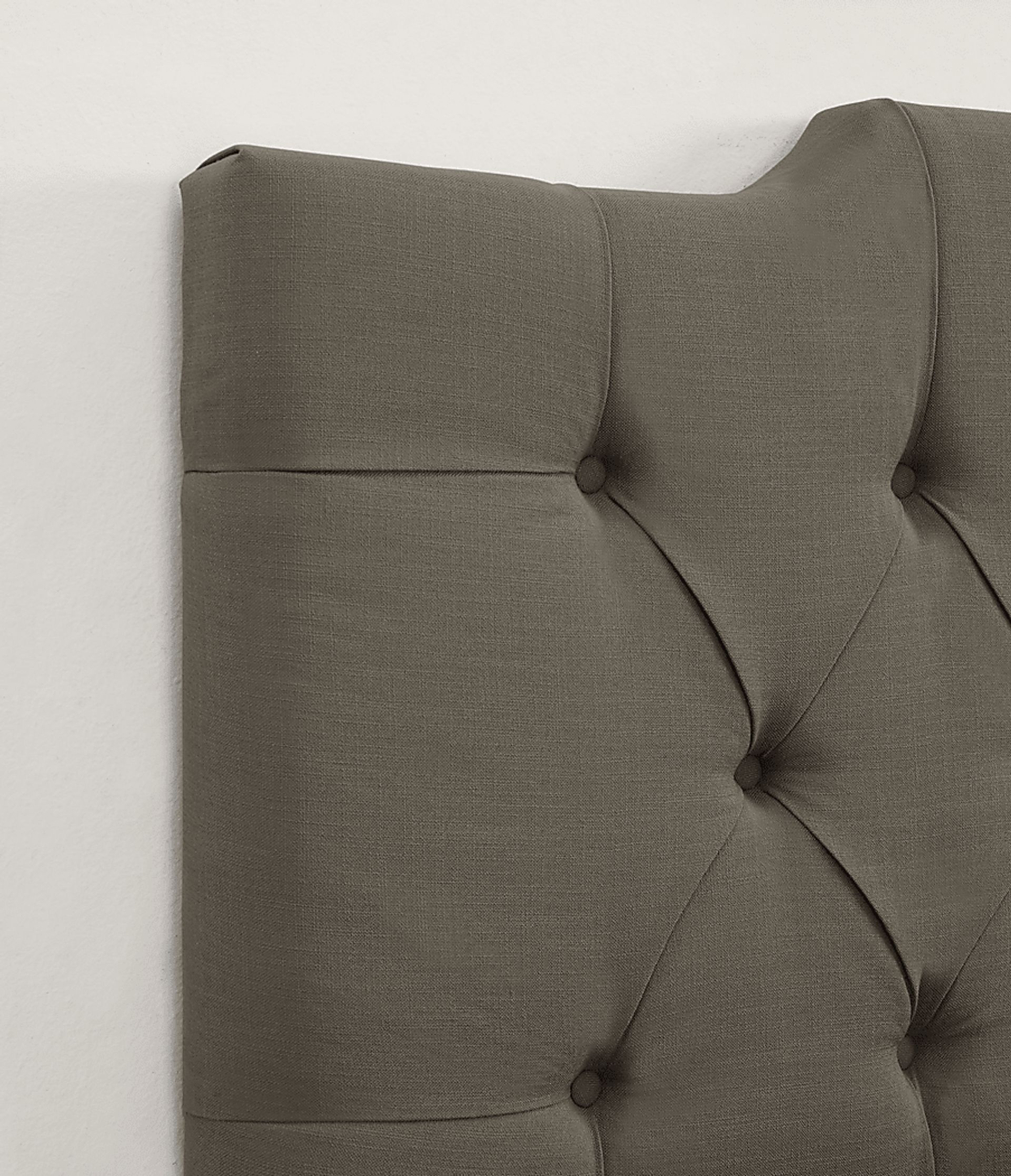 Elani Taupe King Upholstered Headboard - Image 4