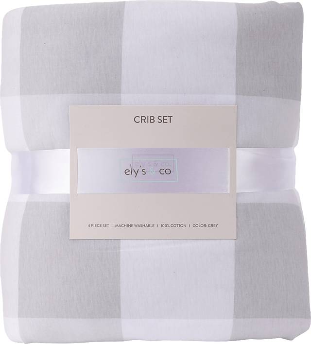 Elby Gray 3 Pc Baby Bedding Set - Thumbnail - Image 4