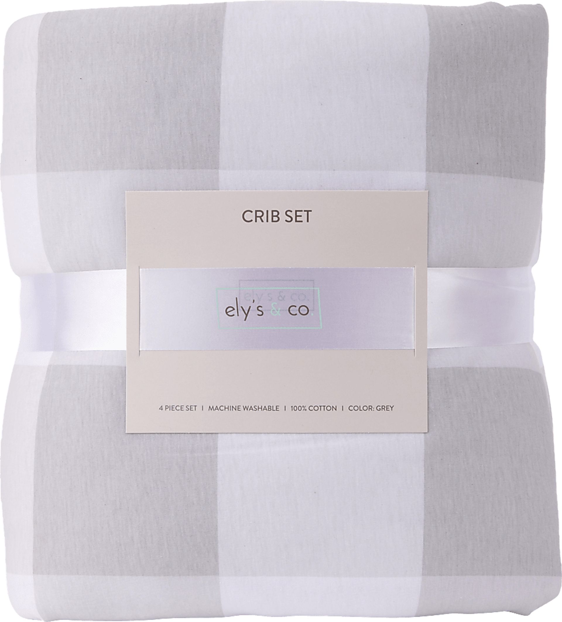 Elby Gray 3 Pc Baby Bedding Set - Image 4