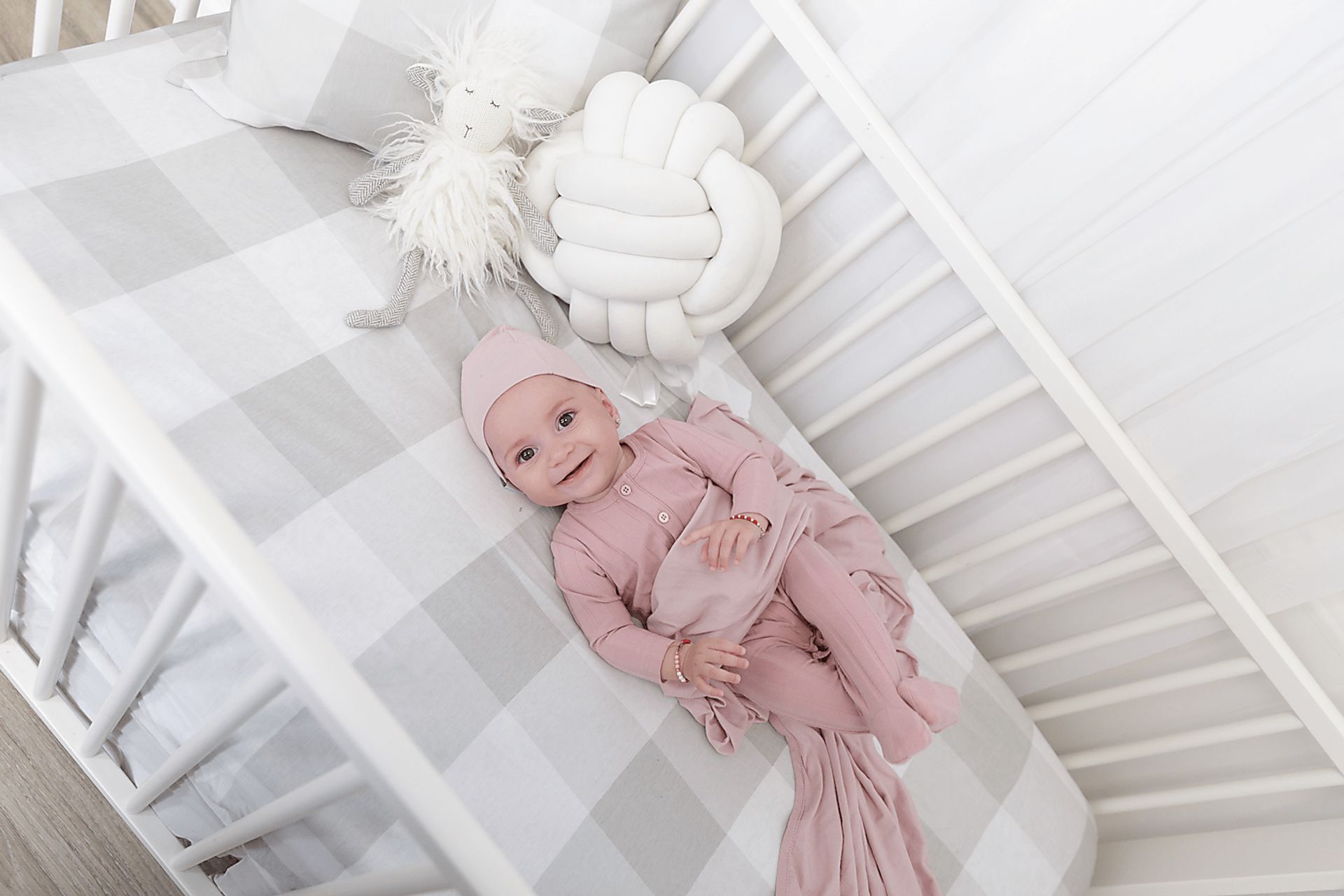 Elby Gray 3 Pc Baby Bedding Set - Image 5