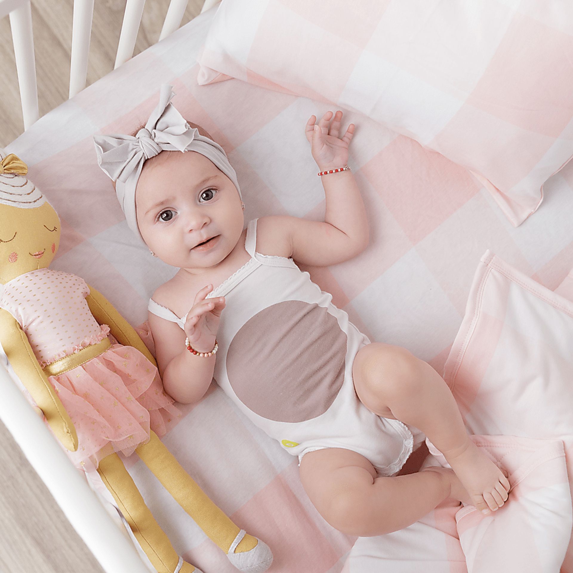 Elby Pink 3 Pc Baby Bedding Set - Image 5