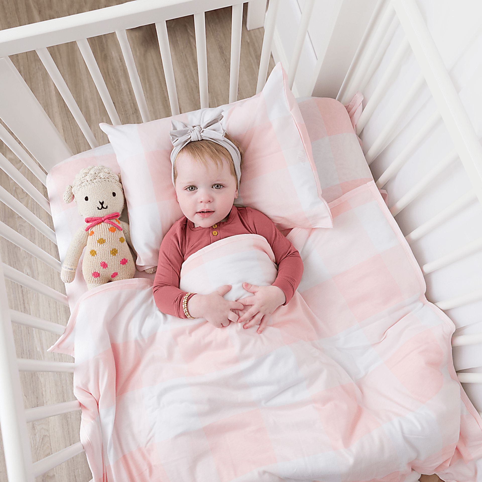 Elby Pink 3 Pc Baby Bedding Set - Image 6