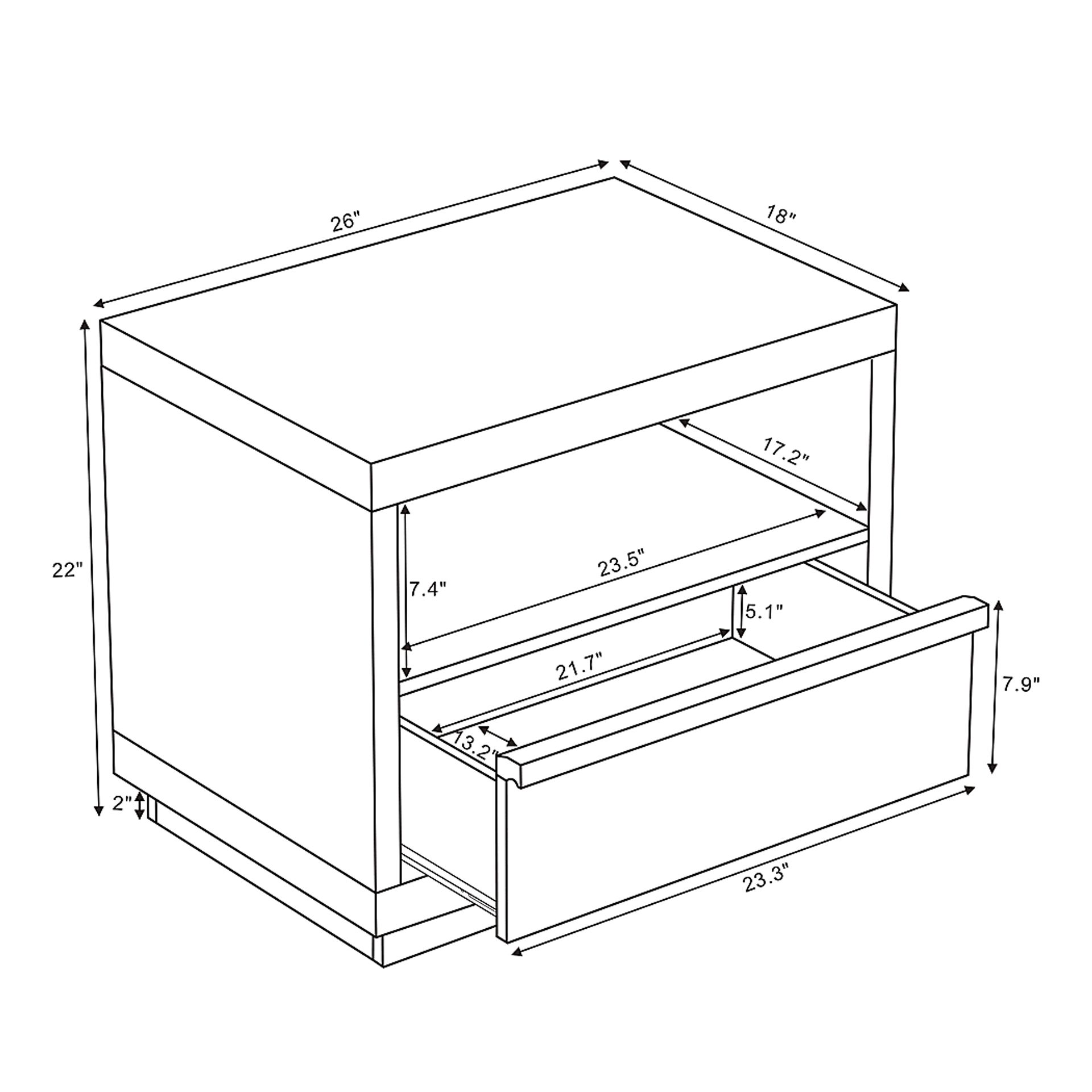 Elda I Beige Nightstand - Image 3