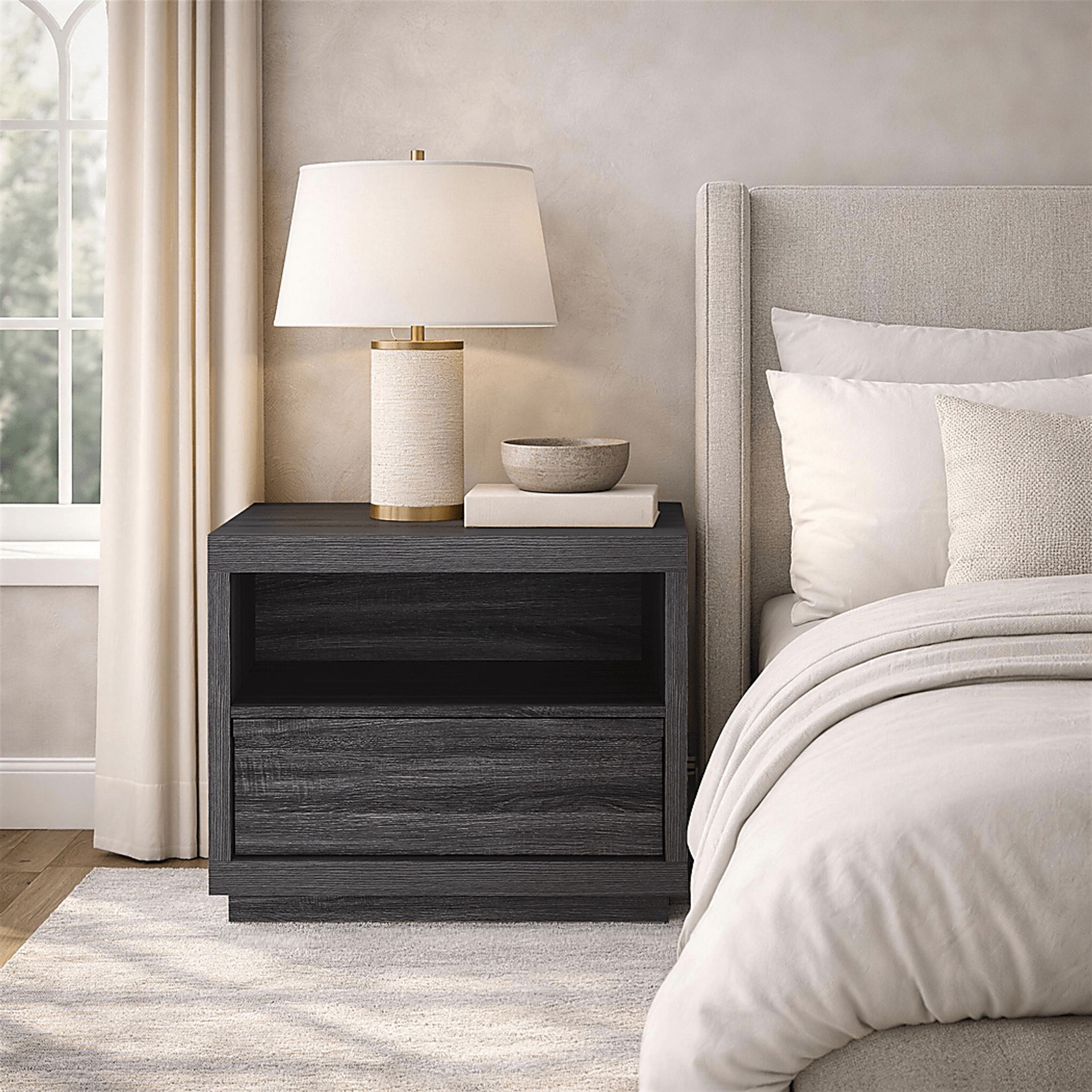 Elda I Gray Nightstand - Image 2