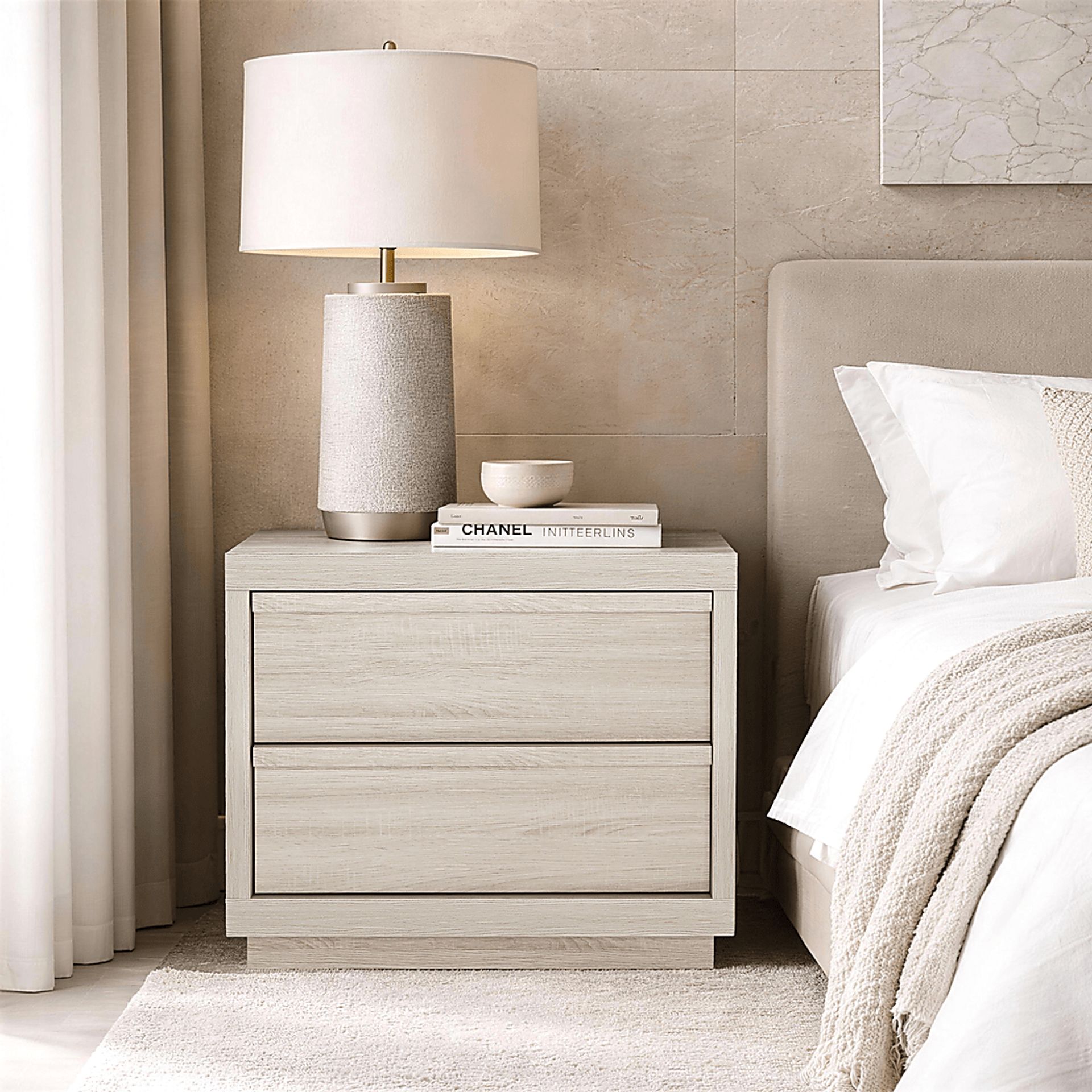 Elda III Beige Nightstand - Image 3