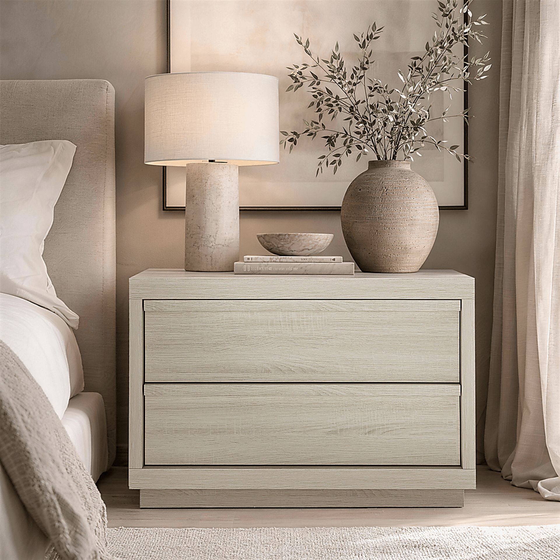 Elda IV Beige Nightstand - Image 3