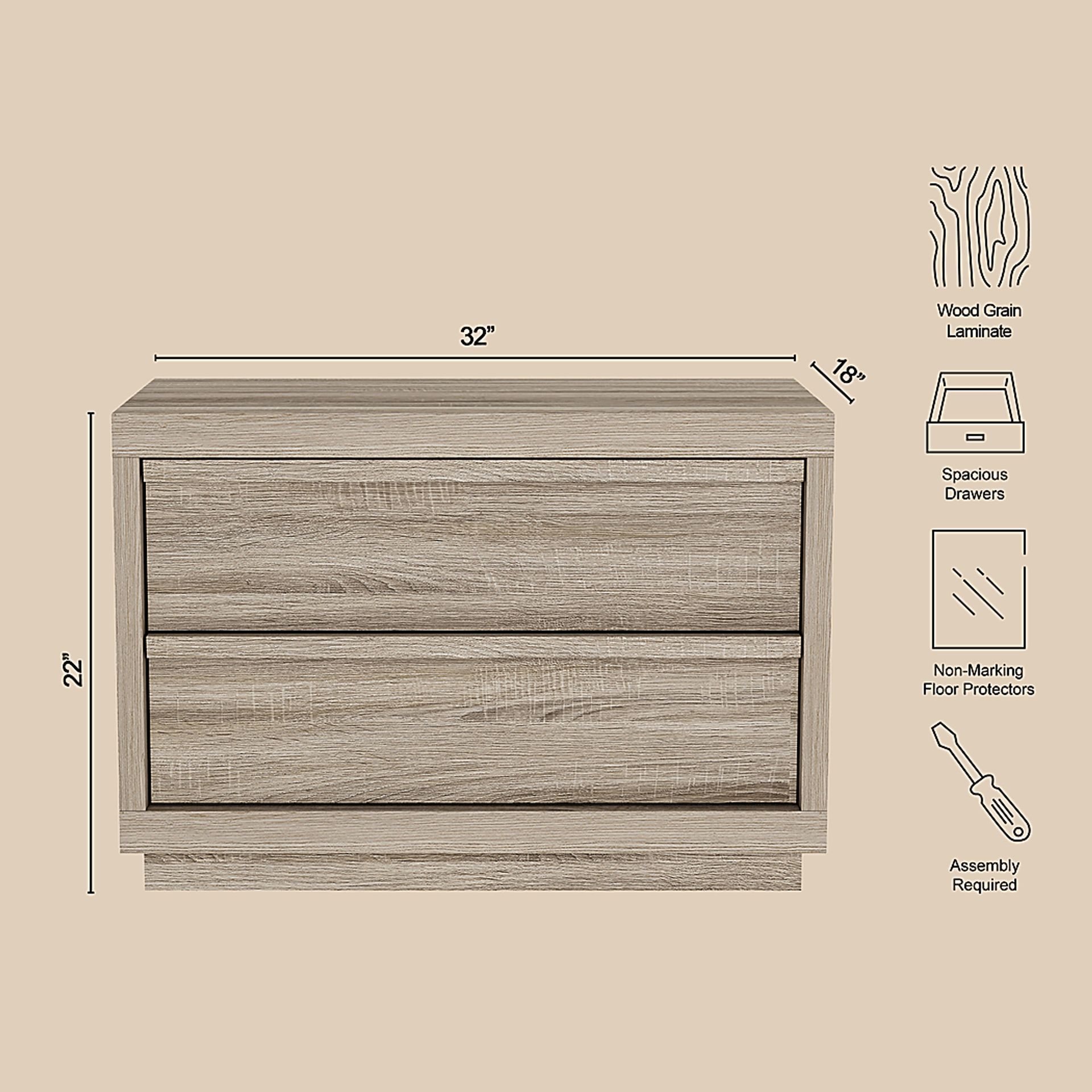 Elda IV Brown Nightstand - Image 4