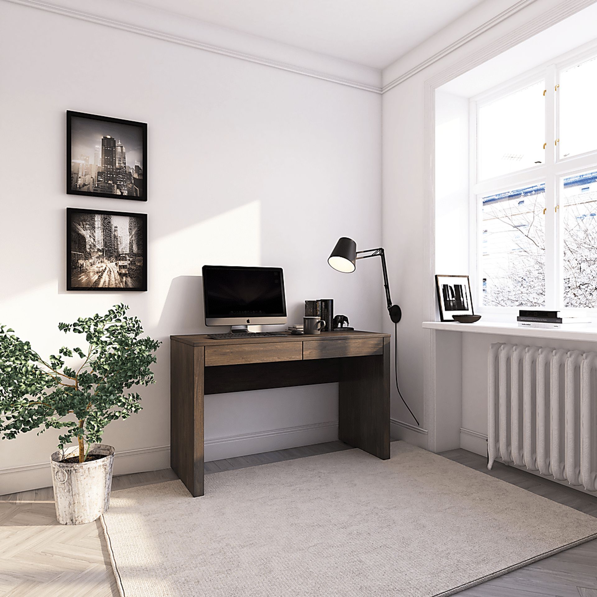 Elderon Brown Desk - Image 9