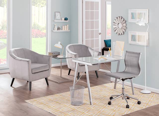 Eldert Gray Accent Chair - Thumbnail - Image 4