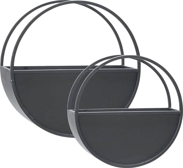 Eldington Black Wall Planter, Set of 2 - Thumbnail - Image 1