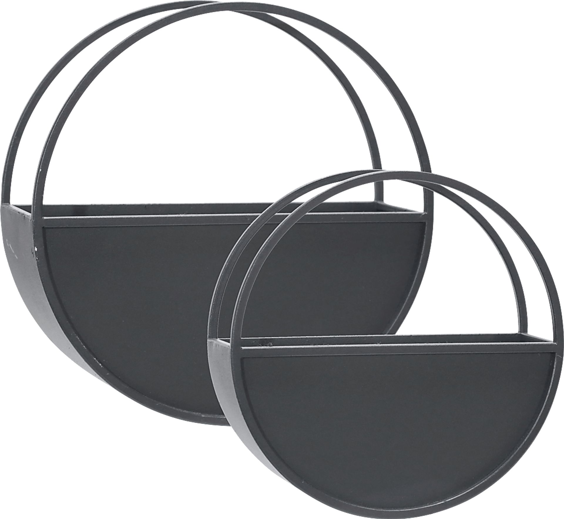 Eldington Black Wall Planter, Set of 2 - Image 1