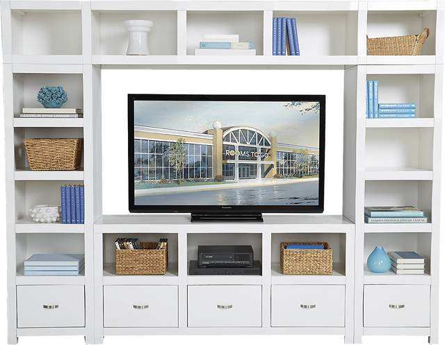 Eldon Square White 4 Pc Wall Unit - Thumbnail - Image 1