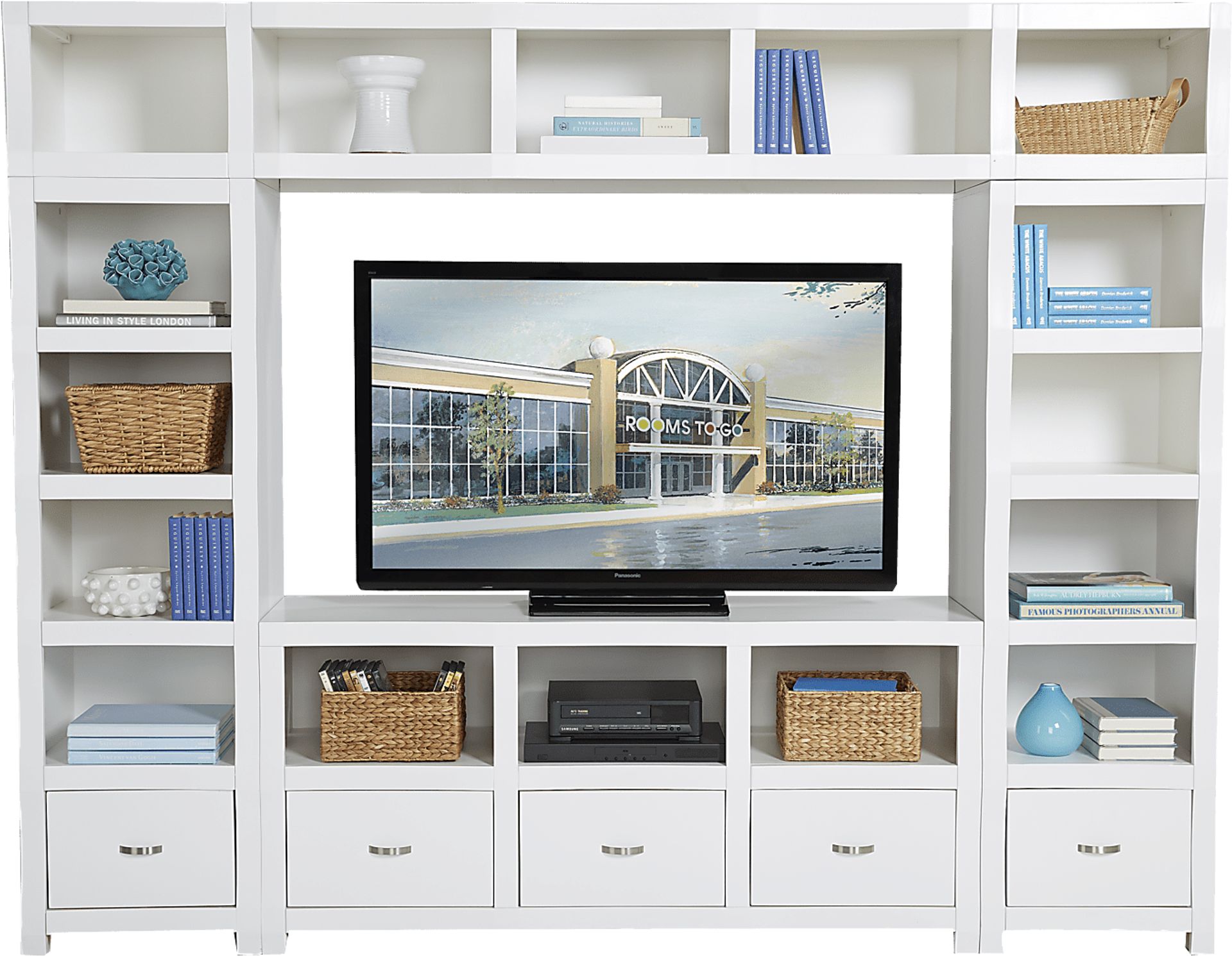 Eldon Square White 4 Pc Wall Unit - Image 1