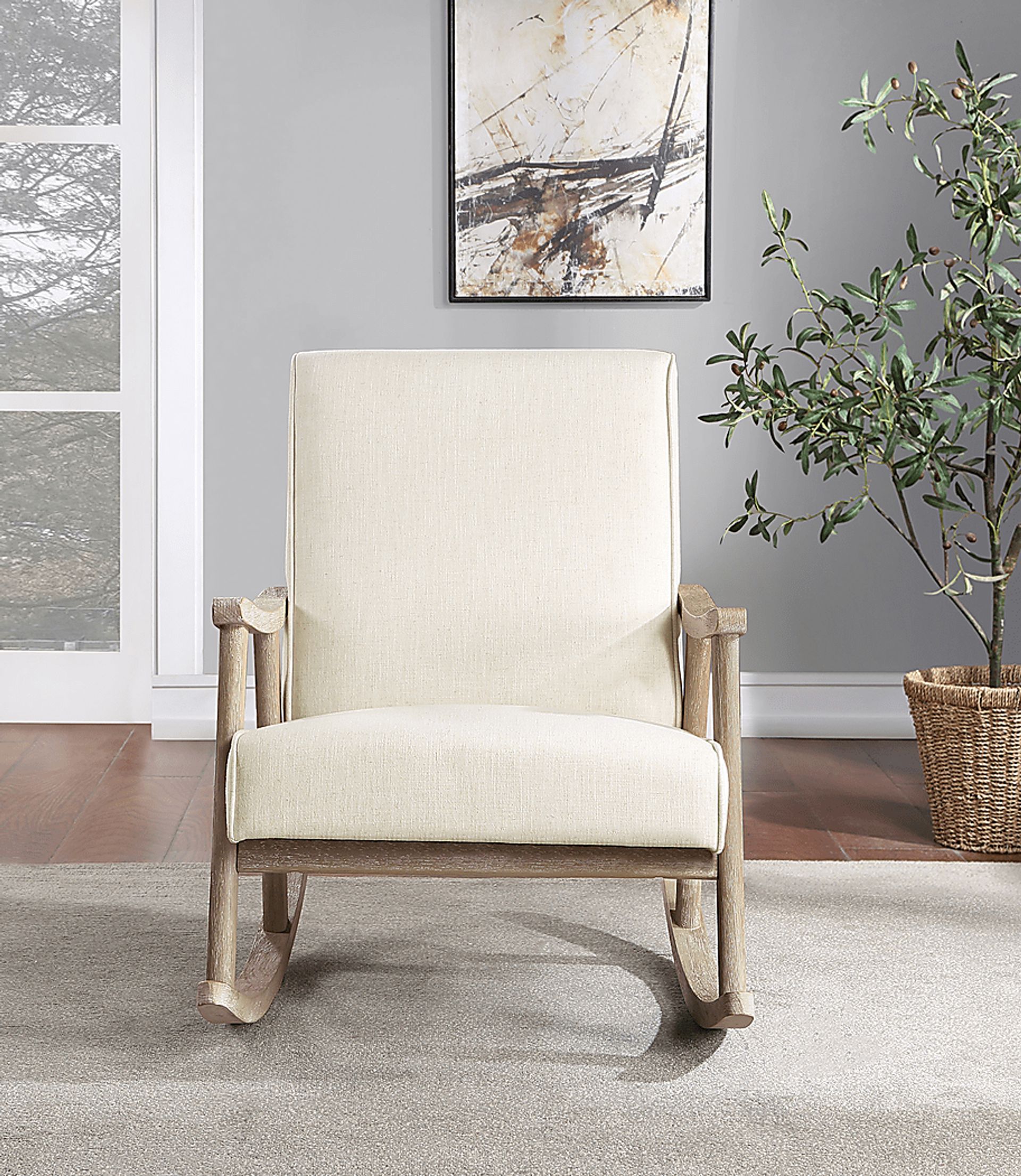 Eldonlee I Cream Rocker Chair - Image 3