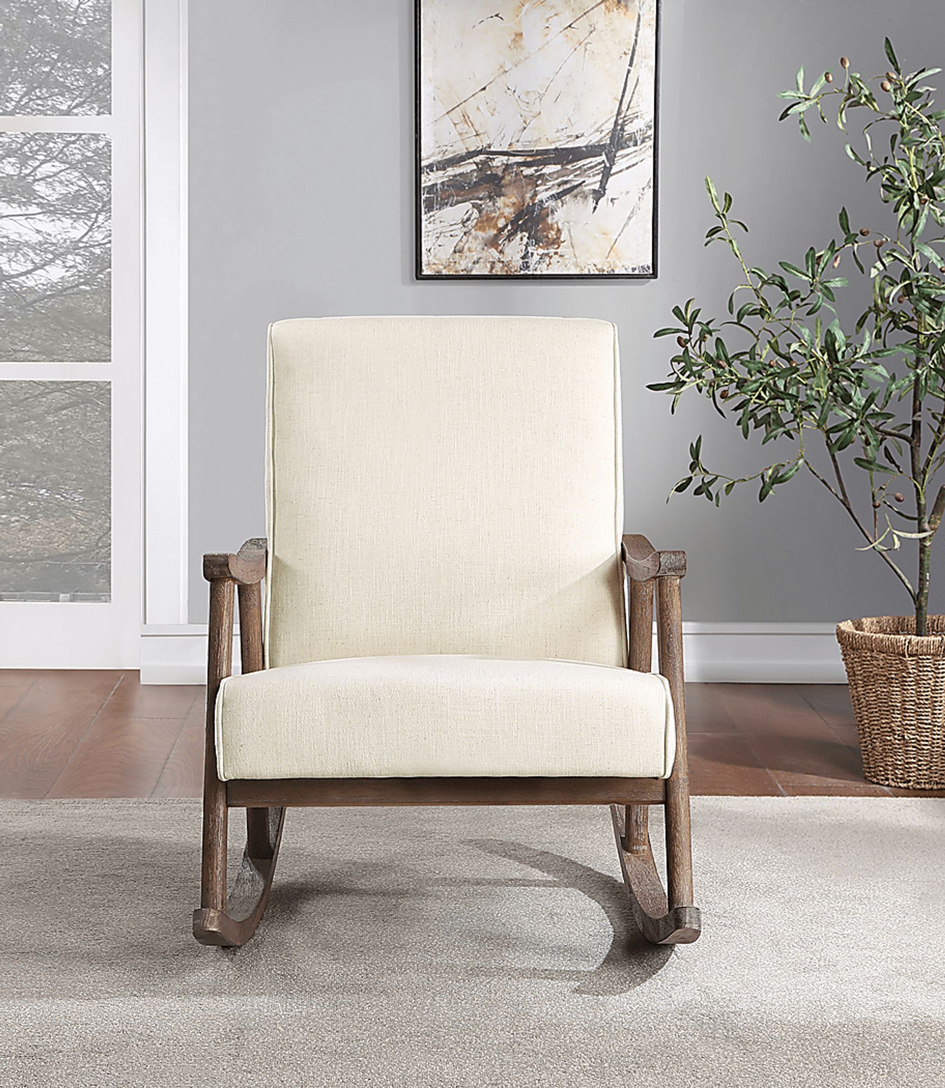Eldonlee II Cream Rocker Chair - Image 3