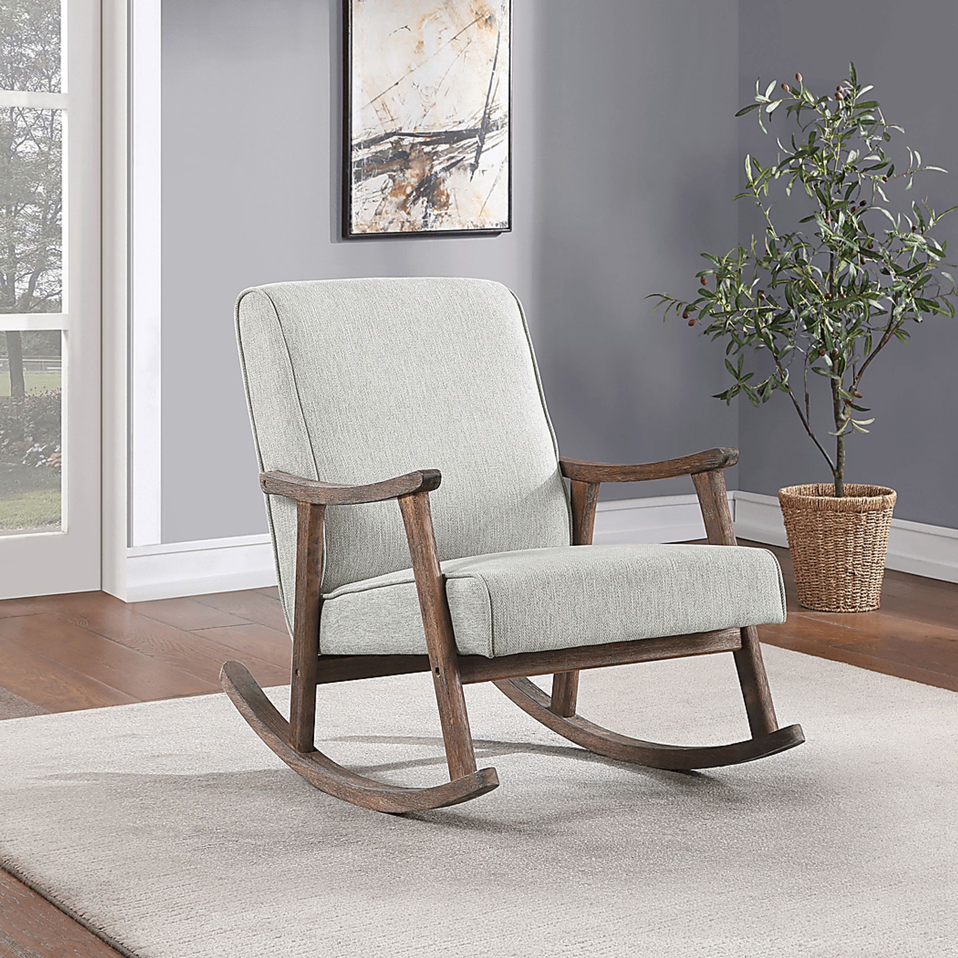 Eldonlee II Gray Rocker Chair - Image 2
