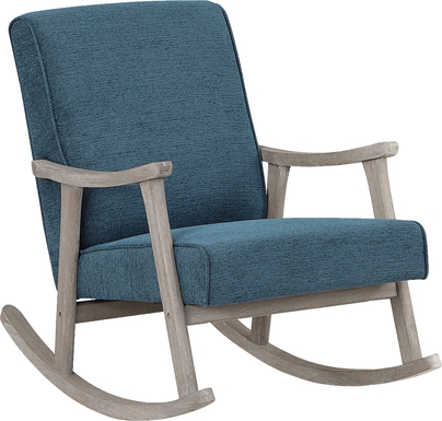 Eldonlee III Blue Rocker Chair
