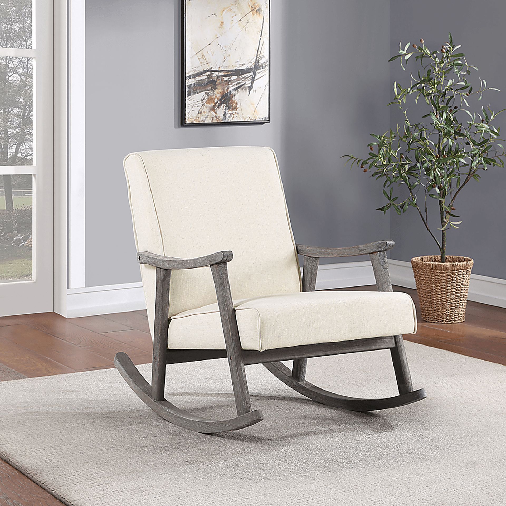 Eldonlee III Cream Rocker Chair - Image 2