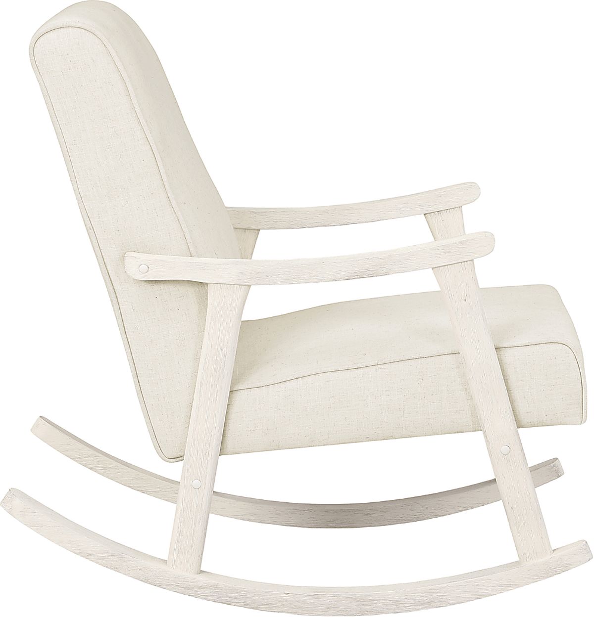 Eldonlee IV Cream Beige Polyester Fabric Rocker Accent Chair | Rooms to Go