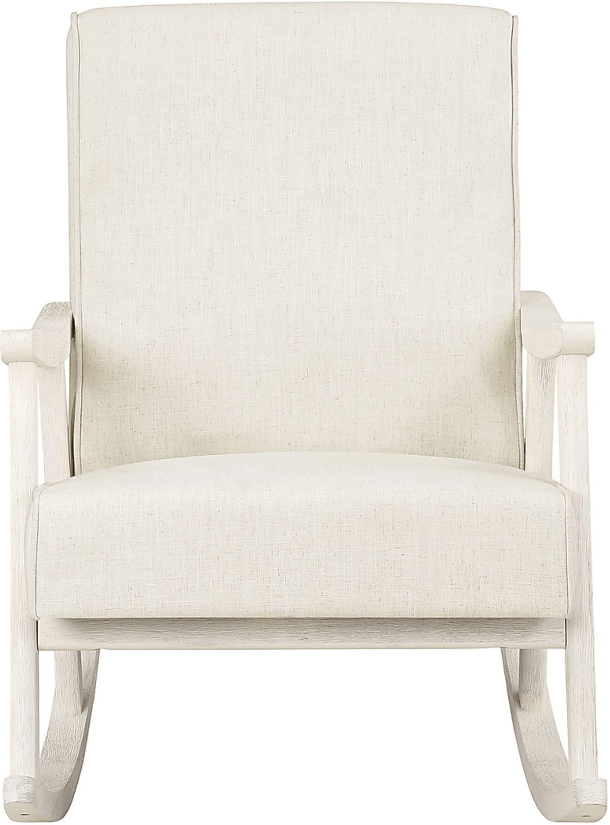 Eldonlee IV Cream Beige Polyester Fabric Rocker Accent Chair | Rooms to Go