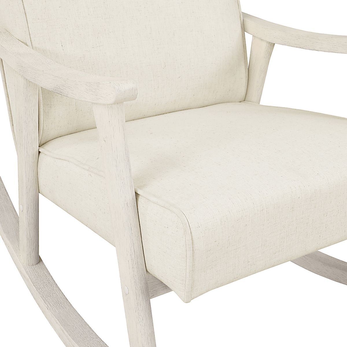 Eldonlee IV Cream Beige Polyester Fabric Rocker Accent Chair | Rooms to Go