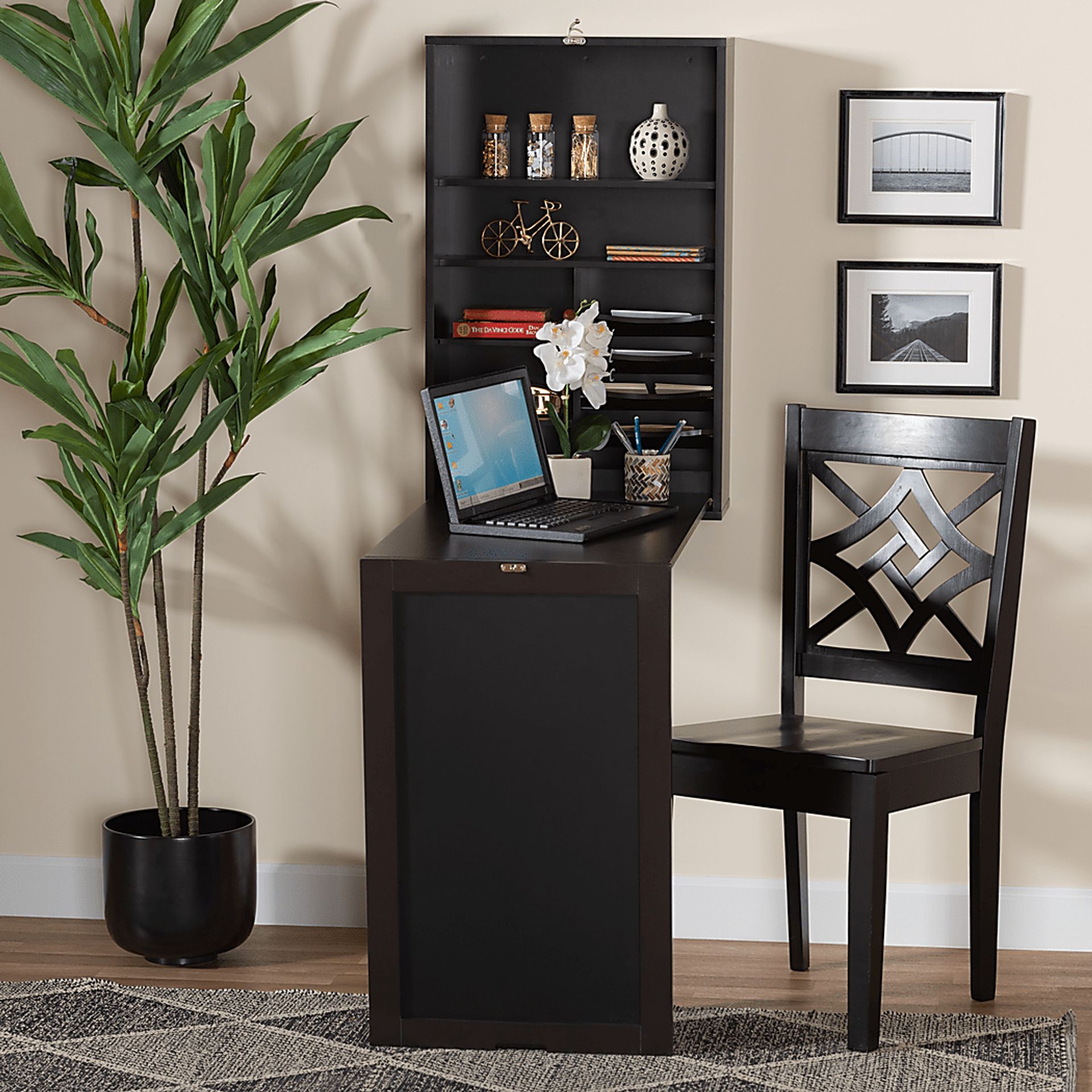 Eldoran Dark Brown Folding Desk - Image 2