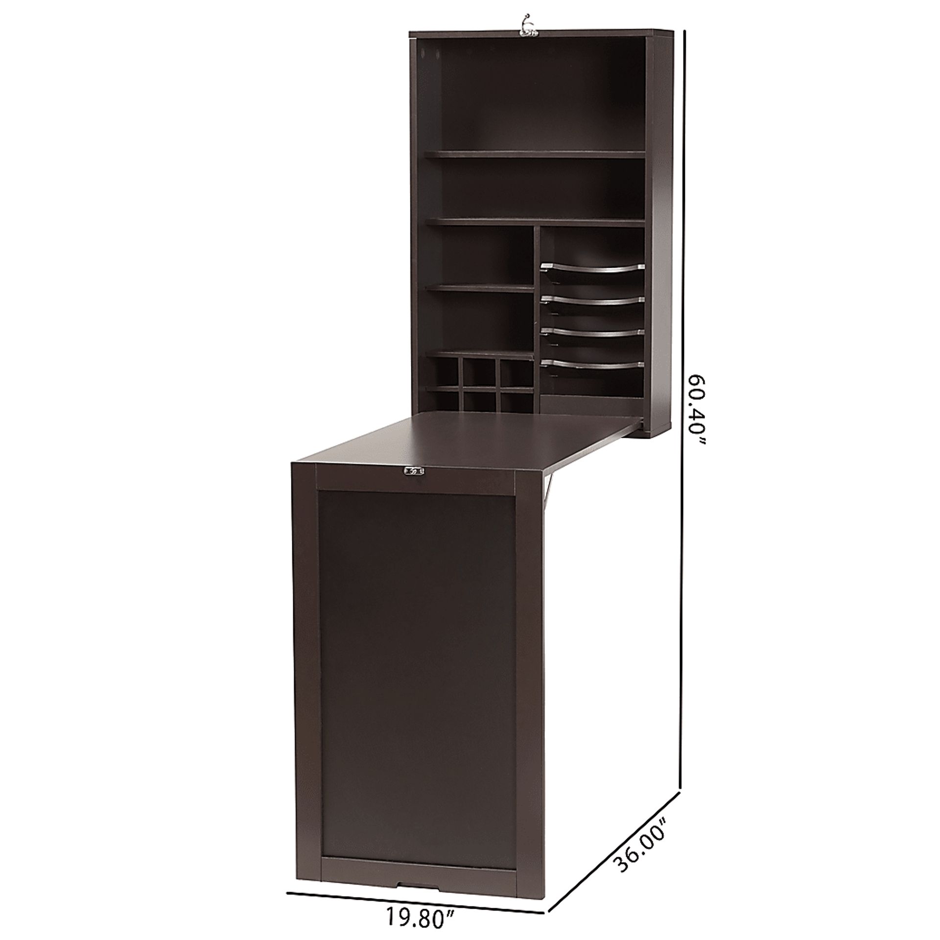 Eldoran Dark Brown Folding Desk - Image 8