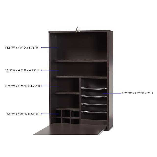 Eldoran Dark Brown Folding Desk - Thumbnail - Image 9
