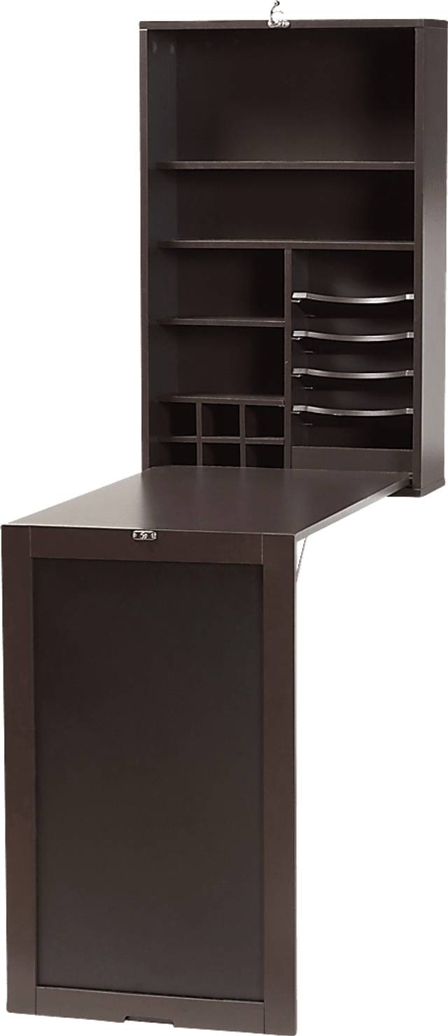 Eldoran Dark Brown Folding Desk - Thumbnail - Image 1