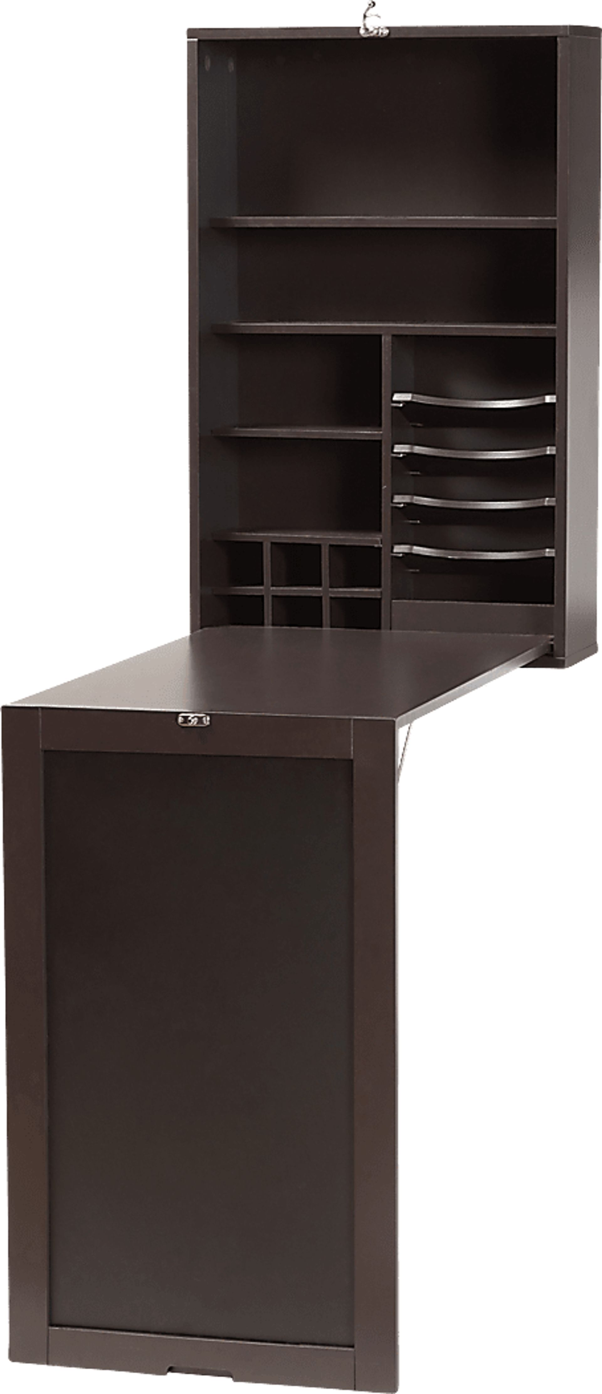 Eldoran Dark Brown Folding Desk - Image 1