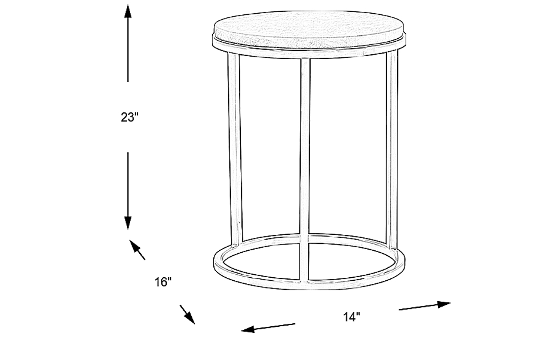 Eldren Tobacco Chairside Table