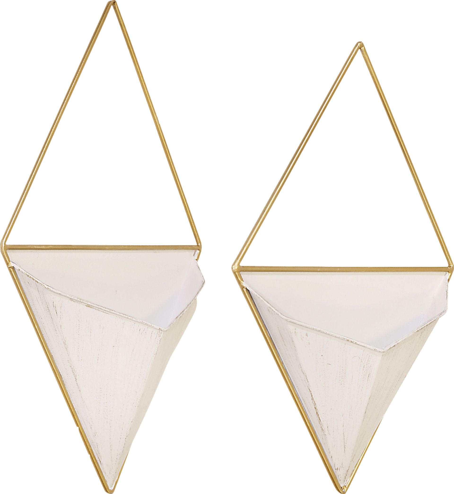 Elebash White Wall Planter, Set of 2 - Image 1