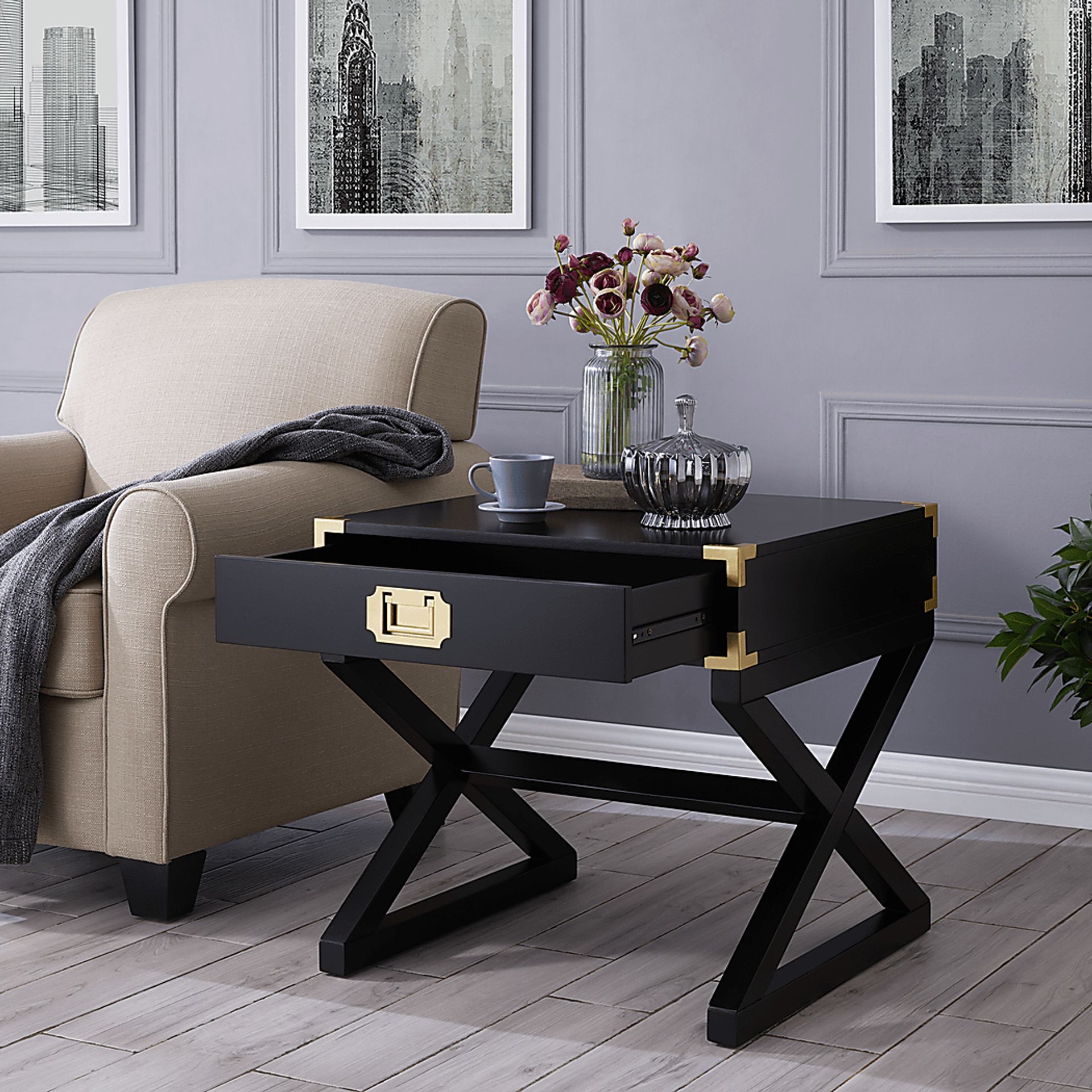 Elegans Black End Table - Image 4