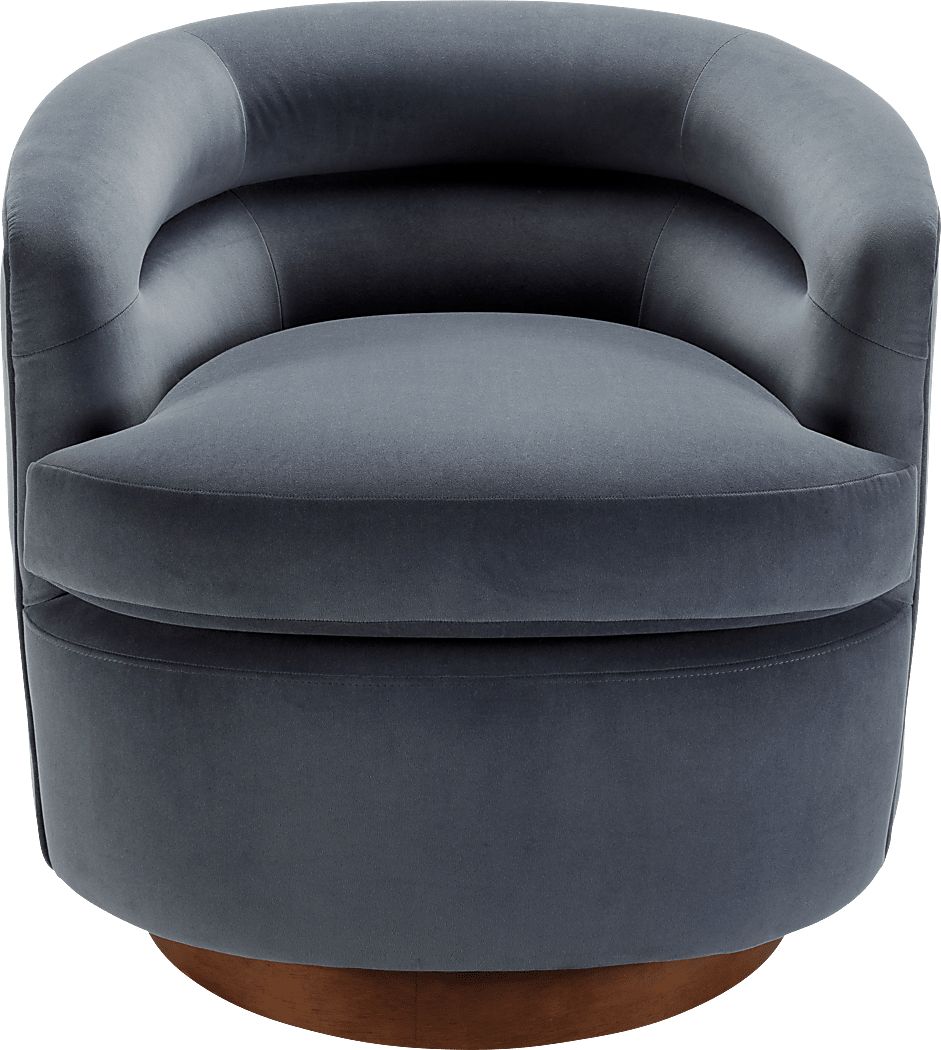 Elegoti Dark Gray Swivel Accent Chair